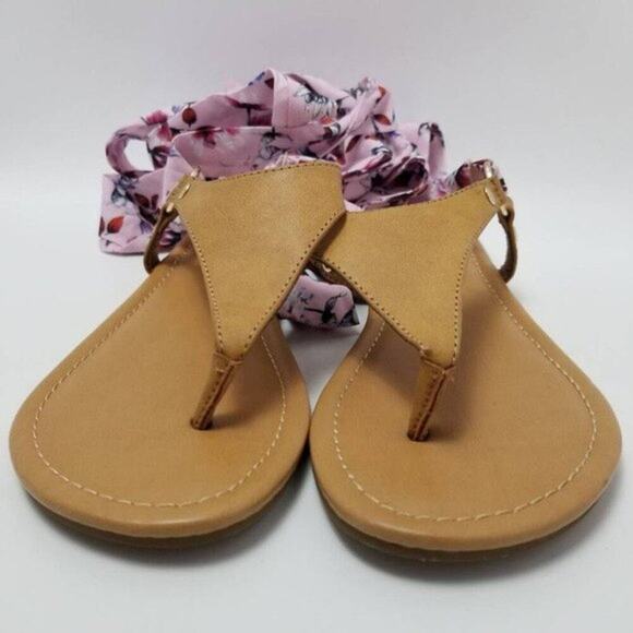 Ana A New Approach Sailor Floral Tie Gladiator Sandals Size 7.5 M - Picture 5 of 12